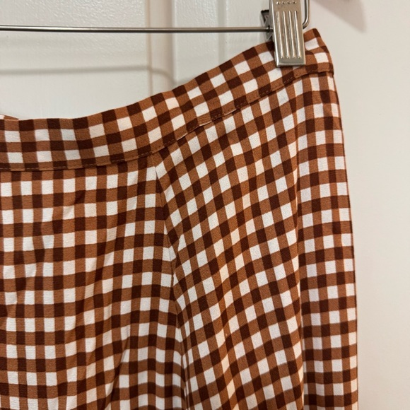 NWOT Reformation Hermosa Midi Skirt in Brown Gingham Size 6 $158 - Picture 8 of 10
